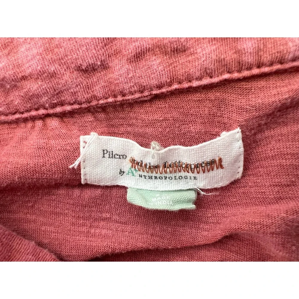 Pilcro and the letterpress anthropologie pink red shirt size 2X - Picture 5 of 5